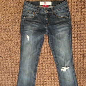 EASY MONEY Buck Boot Size 24 destressed jeans